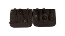 For Royal Enfield Goan Classic 350 Leather Pannier Rusty Brown Bags With Mounting - SPAREZO For Royal Enfield Goan Classic 350 Leather Pannier Rusty Brown Bags With Mounting - SPAREZO
